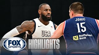 Serbia vs United States Highlights  USA Basketball Showcase [upl. by Queen]