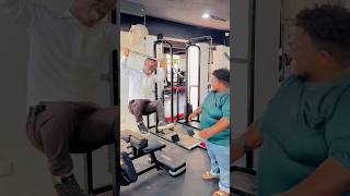 Biggie Gym 🤣 moment ytshorts funnyvideos gymfunnyvideos gym [upl. by Merilee759]