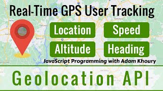 RealTime GPS User Tracking Geolocation API JavaScript Programming [upl. by Aleekat]