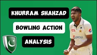 CRICKET ANALYSIS Khurram Shahzad Bowling Action Analysis  Pakistan Vs Australia Test Series 2023 [upl. by Kassab]