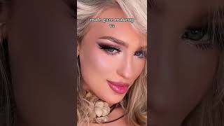 🧚🏼MALE GAZE MAKEUP VS FEMALE GAZE MAKEUP🧚🏼linerhack makeuptutorial linertrick beauty linerlook [upl. by Eerej738]