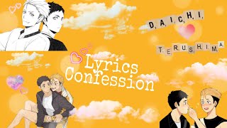 Terushimas ConfessionHaikyuu textDaichi x Terushimarare ship [upl. by Assyral264]