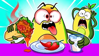 Avocado Eats the SPICIEST FOOD from Around the World  Food Challenges by Avocado Couple [upl. by Enad401]