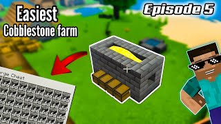 Finally I made the easiest cobblestone farm in my survival world  5 [upl. by Fantasia]