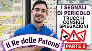 SEGNALI DI PERICOLO PT2  IL RE DELLE PATENTI  PATENTE B  ESAME DI TEORIA [upl. by Shurlock]