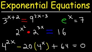 Solving Exponential Equations [upl. by Beghtol]