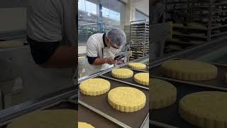 In Mooncake Production What Are Brushes And Fans Used For Shorts Mooncake China Chinesefood [upl. by Elehcim]