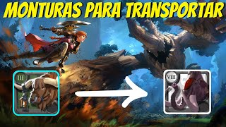 TOP 5 Monturas para transportar a caerleon y zona amarilla  Barata y Cara Albion online [upl. by Yokum48]