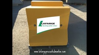 3 Concrete New Jersey Barriers by Lafarge Precast Edmonton [upl. by Arabel]