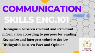 Relevant VS Irrelevant Information Recognize and Interpret Cohesive Devices Fact VS Opinion [upl. by Darice]