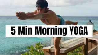 🔥 5 Min MORNING YOGA FLOW  Everyday Morning Flow Yoga Routine [upl. by Adnarem]