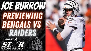 Bengals QB Joe Burrow  Previewing the Bengals Matchup vs the Las Vegas Raiders [upl. by Thorr]