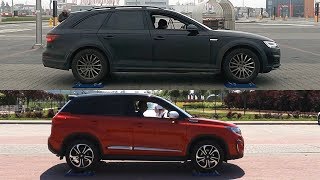 SLIP TEST  Audi A4 Allroad Quattro vs Suzuki Vitara All Grip Select  4x4testsonrollers [upl. by Cressi]