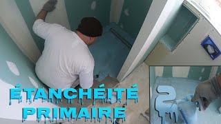 25 ⏩ Pose PRIMAIRE ÉTANCHÉITÉ avant SEL Sol de douche italienne  SPECSEL LABO France [upl. by Gladine]