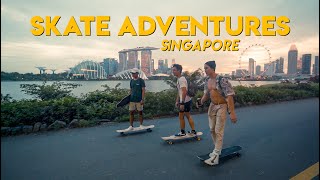 Exploring Singapore on a LONGBOARD  SKATE ADVENTURES [upl. by Ial]