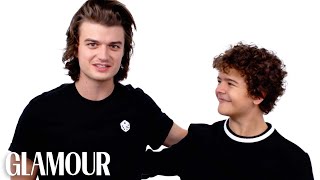 Stranger Things’ Gaten Matarazzo and Joe Keery Take A Friendship Test  Glamour [upl. by Einrae]