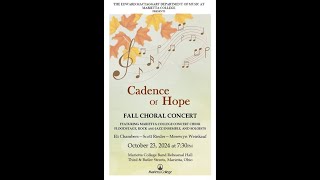 MARIETTA COLLEGE FALL CHORAL CONCERT 2024 [upl. by Notrem]