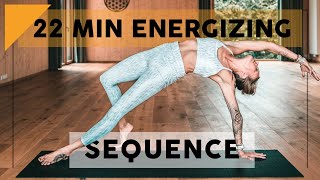 Energizing 22 Min Full Body Vinyasa Yoga  Breathe and Flow Yoga [upl. by Lenz]