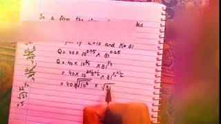 Cobb Douglas Production Function Example [upl. by Wallraff471]