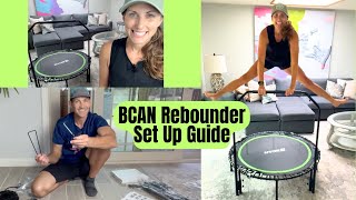 How to Assemble BCAN 450550 LBS Foldable Mini Trampoline Rebounder [upl. by Chon604]