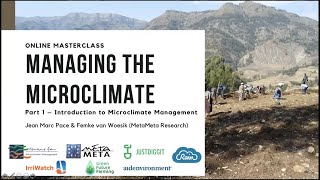 Masterclass Managing the Microclimate for climate resilience and agricultural productivity Part I [upl. by Llennyl180]