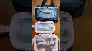 Wash Bag Storage Bag Waterproof Transparan washbag waterproofbag storagebag shorts short fyp [upl. by Ecirehs]