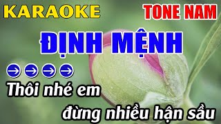 Định Mệnh Karaoke Tone Nam Karaoke Hoàng Long  Beat Mới [upl. by Annaihr]