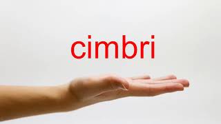 How to Pronounce cimbri  American English [upl. by Ben]