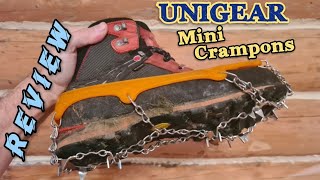 UNIGEAR Mini CramponsReviewIce ShoesSnow HikingWinter WalkingIce Traction [upl. by Attinahs226]