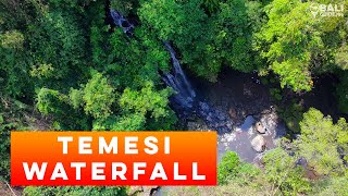 Temesi Waterfall Drone Footage Bali  BaliGuideme [upl. by Obmar]