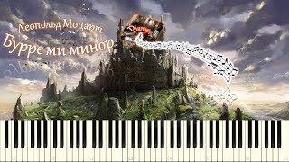 Леопольд Моцарт  Бурре ми минор piano tutorial НОТЫ  MIDI [upl. by Auqenwahs722]