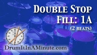 Double stop fill 1A 2 beats drumset lesson  Drum It In A Minute [upl. by Ardnuat]