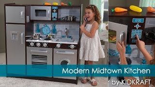 Cook Up Some Fun amp Watch KidKrafts Modern Midtown Play Kitchen Toy Review [upl. by Howie]