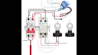 Photocell sensor connection with magnetic contactor wiring electrical [upl. by Sanford]