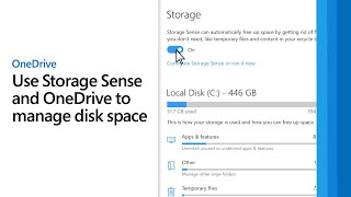 Getting started with OneDrive  Use Storage Sense and OneDrive to manage disk space [upl. by Retnuh]