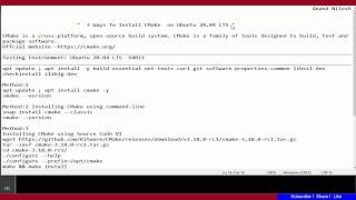 3 Different Ways To Install CMake on Ubuntu 2004 LTS [upl. by Enitsud]