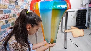 Slime Şelalesi Colorful Slime Waterfall to Excellent Fun Kid Video [upl. by Eirret]