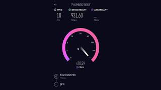 Red by SFR Speed Test  Fibre Optique 1Gbps [upl. by Jeramey]