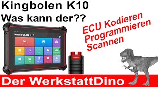 Steuergeräte Codieren Programmieren Scannen OBD Tester Kingbolen K10 [upl. by Elleinnad]