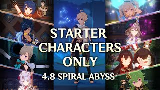 Starter Characters Only 48 Spiral Abyss [upl. by Aelrac]