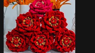 DIY Peony flower How to Make Beautiful Flower With Pipe Cleaner  Easy Pipe Cleaner Flower Tutorial [upl. by Maite]