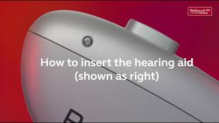 ReSound Nexia  How to insert the hearing aid [upl. by Shulamith]