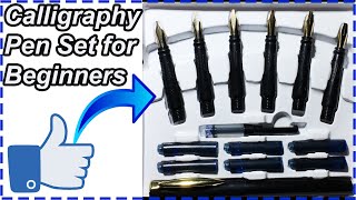 Best calligraphy pen set for beginners  Simple calligraphy pen  Calligraphy handwriting [upl. by Yemrej]