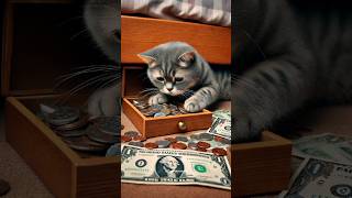 A cute cat gave away  10000 money for the homeless cat 🥹 catlover catstory [upl. by Lenci]