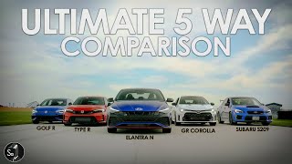 Ultimate Comparison  Type R v GR Corolla v Elantra N v Subaru S209 v Golf R [upl. by Aramenta]