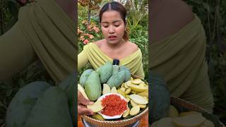 Pickled mango Vs Spicy salt siscookingtv driedmango fruit eating mangofruit [upl. by Assiluy220]