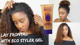 SLAY A WIG USING ECO STYLER GET GLUED GEL  NO GOT2B GELGLUE  LACE WIG INSTALL  HAIRVIVI [upl. by Eppesiug925]