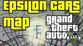 GTA 5  Map to all the Epsilon Car Locations  Where to find the Kifflom Cars [upl. by Neersan]