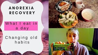 Anorexia recovery  What I eat in a day  Changing old habits  My anorexia story [upl. by Naerol]