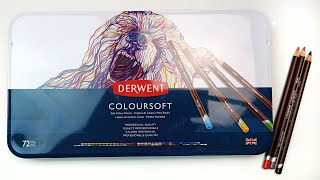 Derwent Coloursoft Pencils 72 Set Review  Swatching and Drawing [upl. by Karolyn]